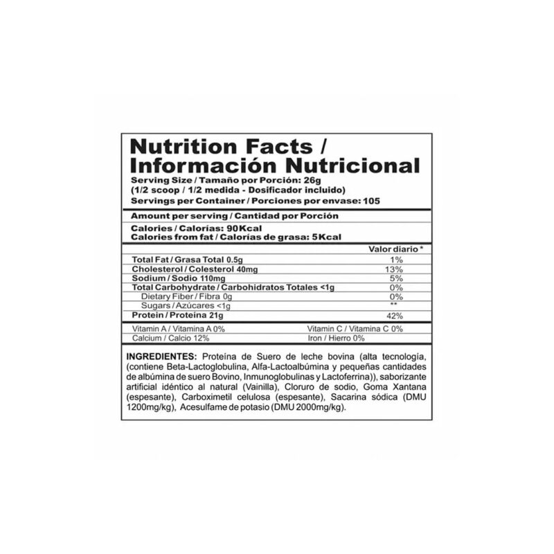 Proteina Whey Isolate de Vainilla Bi Pro 6 Lb - Image 2