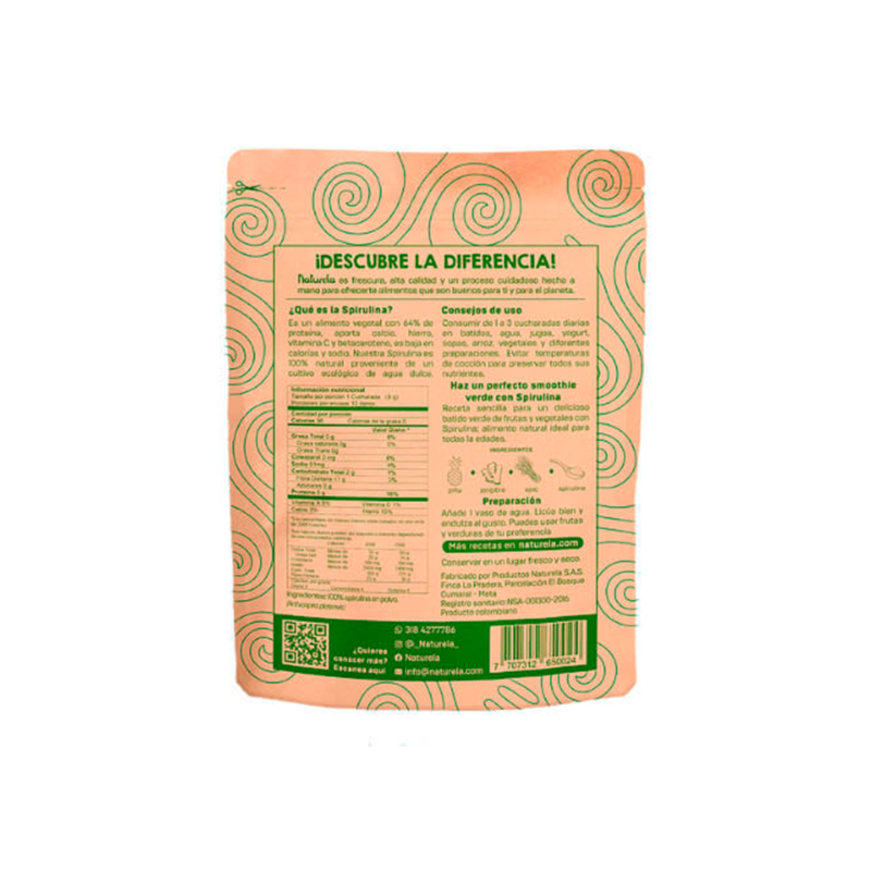 Spirulina en polvo Naturela x 100 g - Image 2