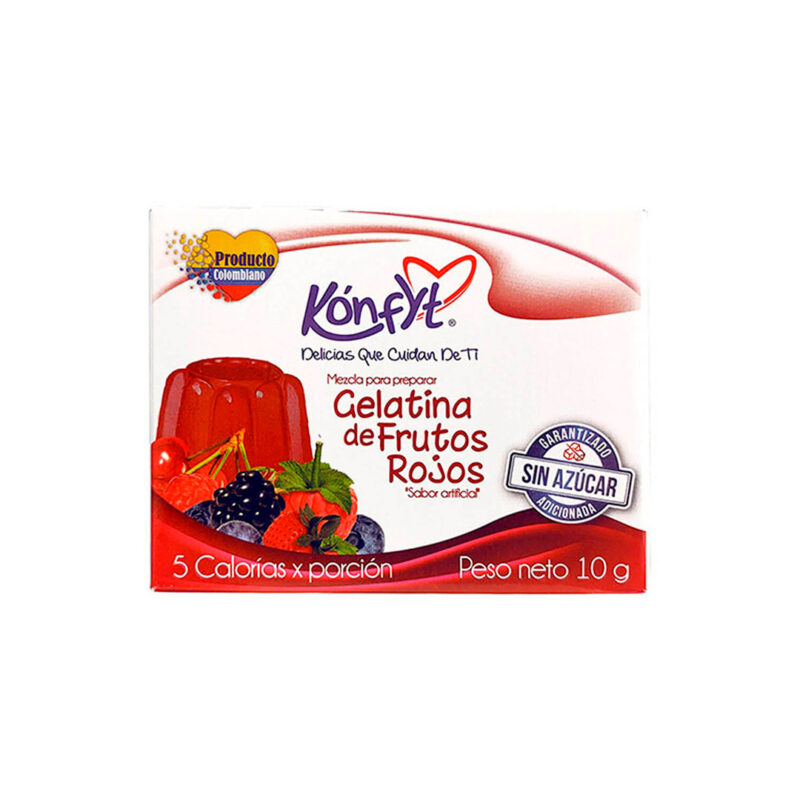 gelatina frutos rojos