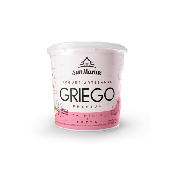 Yogurt Griego Vainilla Fresa San Martin 150 g